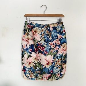 J.Crew Collection Mai Tai Floral Silk Pencil Skirt
